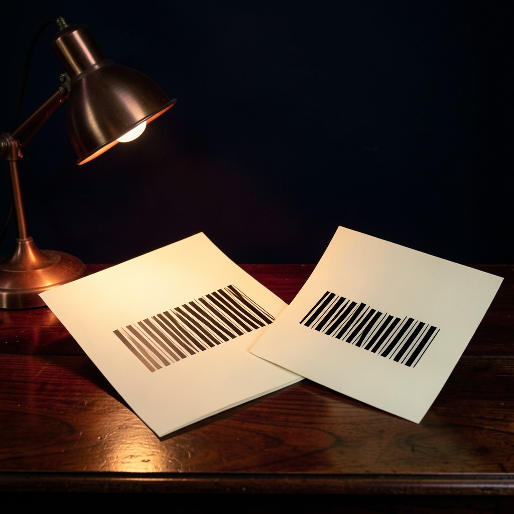 Two printed candlestick charts, a larger daily sheet and a smaller hourly sheet, angled on a dark wood desk